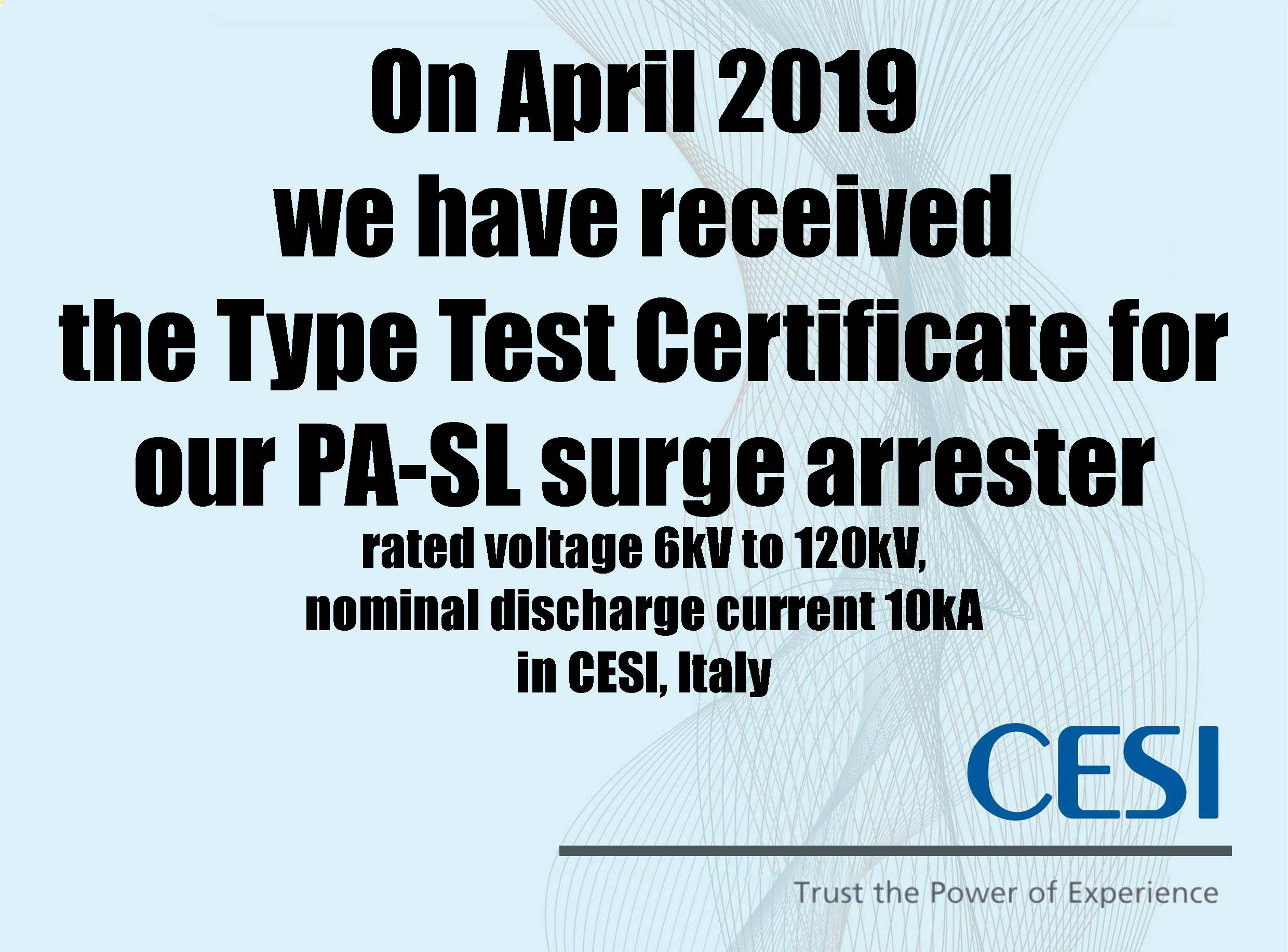 CESI certificate PASL